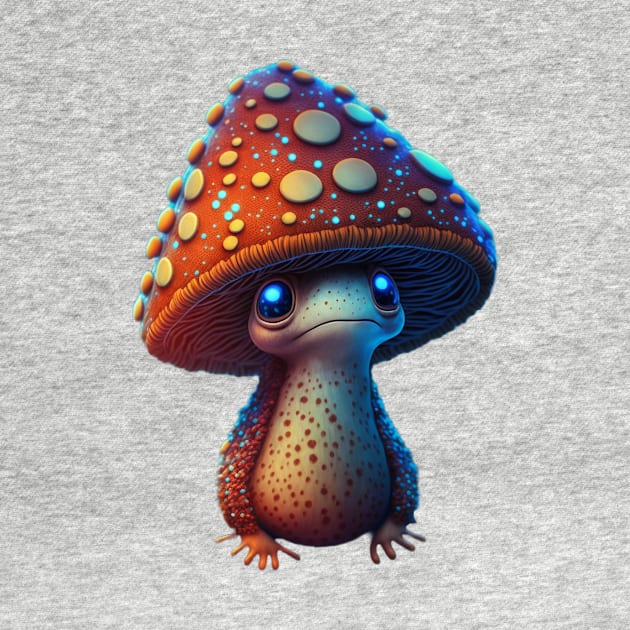 magical toadstool mushroom character sleepy face by Bam-the-25th